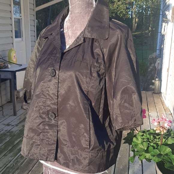 Metro 7 Black🖤 Boxy Jacket with 3/4 Dolman Sleeves Size L - Picture 3 of 10